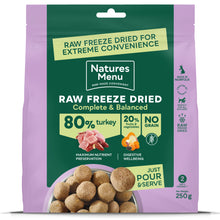 Load image into Gallery viewer, Natures Menu Raw Freeze Dried Adult Dog Food Turkey