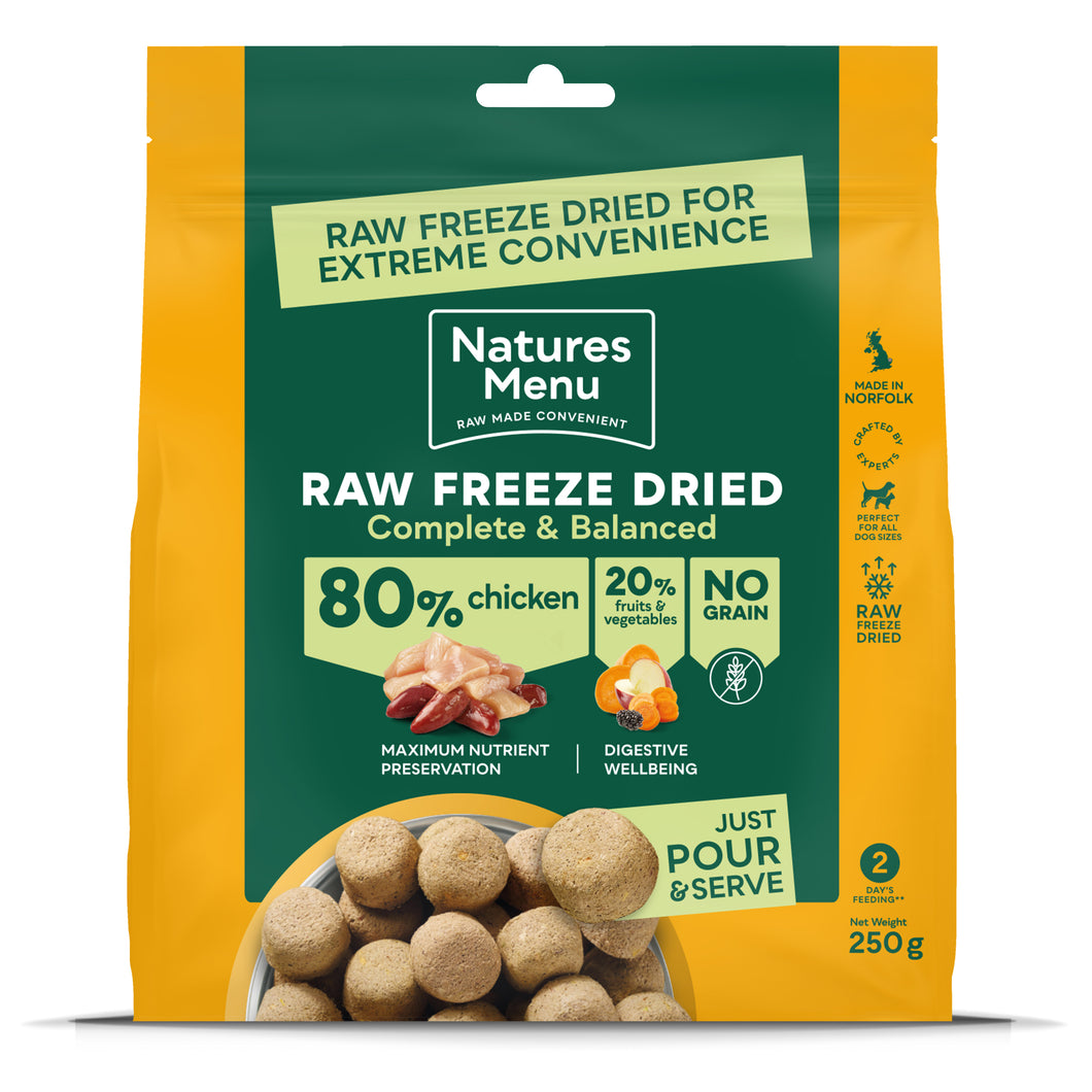 Natures Menu Raw Freeze Dried Adult Dog Food Chicken