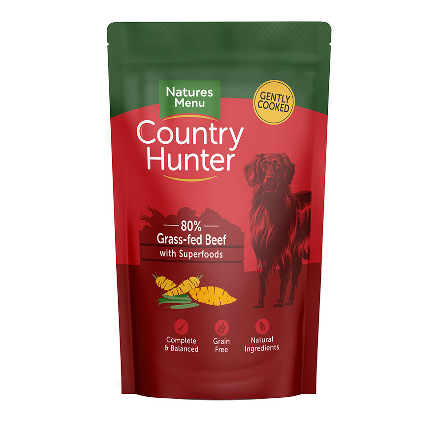 Natures Menu Country Hunter Grain Free Dog Pouch Beef 150g